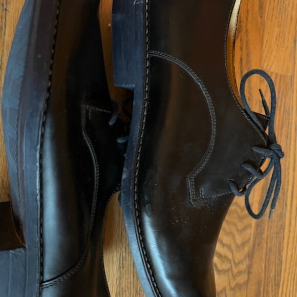 Sandro Moscoloni Mens Black Leather Lace Dress Shoes Size 10.5 US - Picture 3 of 7